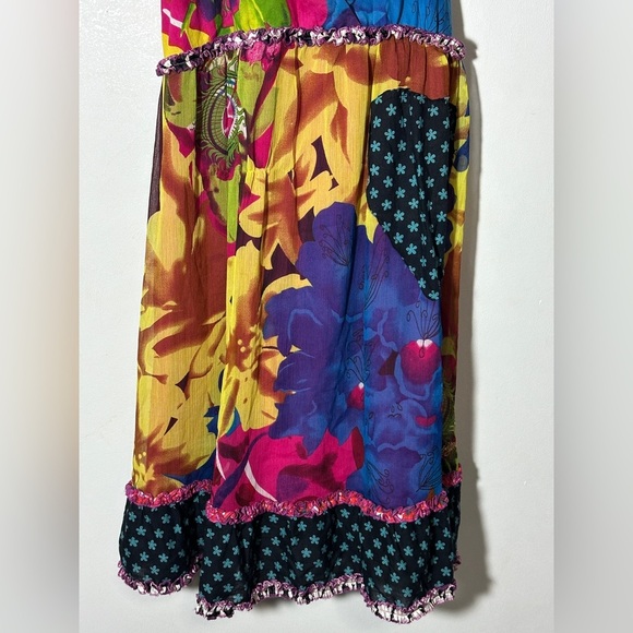 Desigual by Christian Lacroix Colorful Racerback Colorful Sundress Dress Size 6 - Picture 4 of 11